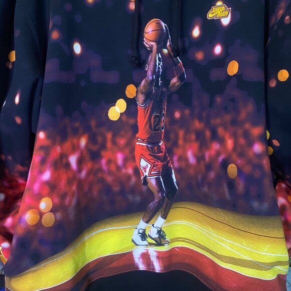Nike Jordan Jumpman All Over Print Fleece Pullover Hoodie NWT XL 90s MJ 23 - Picture 6 of 11